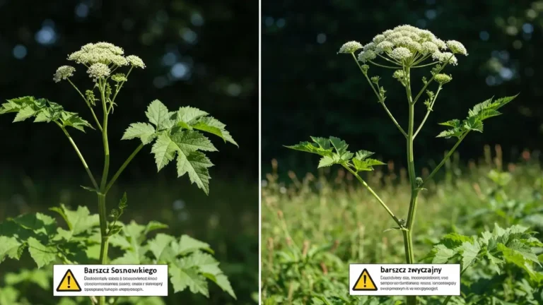 Porównanie barszczu Sosnowskiego i zwyczajnego - jak rozpoznać rozbrojące oparzenia fototoksyczne w ogrodzie